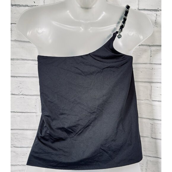 Michael Kors Women's Chain-Trim One-Shoulder Tankini Top Size Medium NWT - Picture 9 of 10
